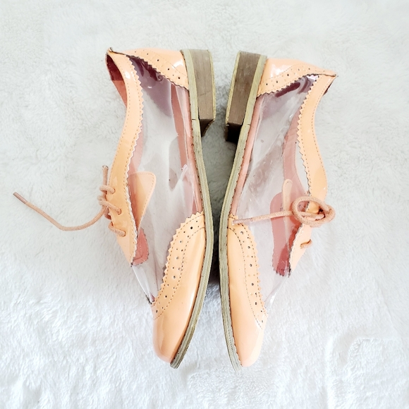 CHASE & CHLOE peach transparent oxford - Picture 2 of 5
